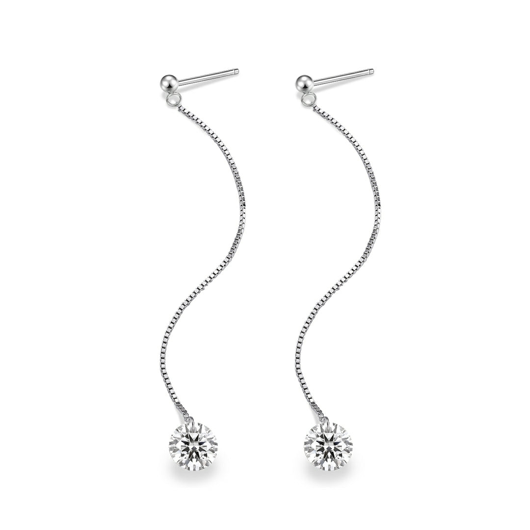 Top-quality Moissanite Luxury And Fashionable Light Luxury Jewelry Silver Stud Earrings S925 Silver Plated Platinum