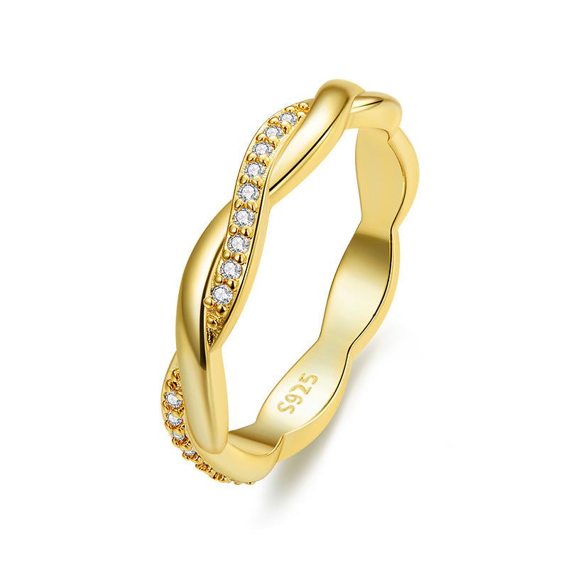 Simple Twisted Rope Ring For Women