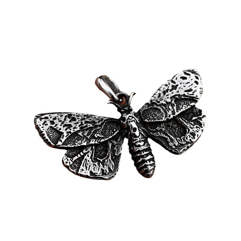 New Retro Stainless Steel Moth Pendant