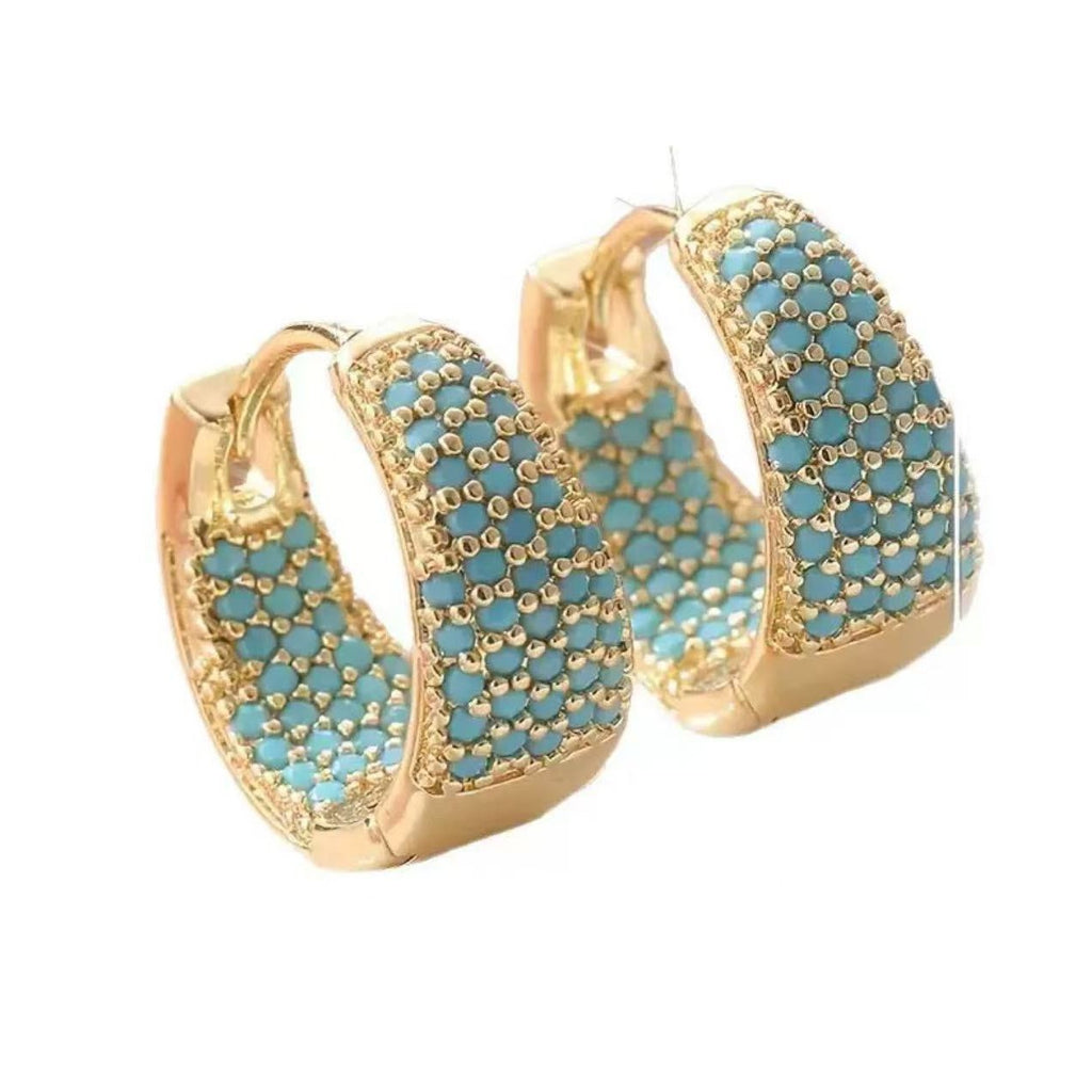 Waterdrop-shaped Vibrant And Elegant Earrings With 18K Gold Plating On Copper