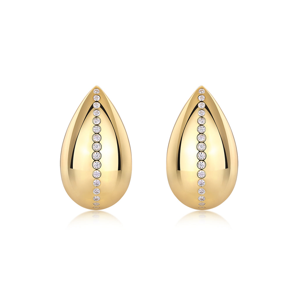 Light And Shadow Water Drop - Premium Moissanite Luxury And Fashionable Light Luxury Jewelry Silver Stud Earrings S925 Silver Electroplated Gold