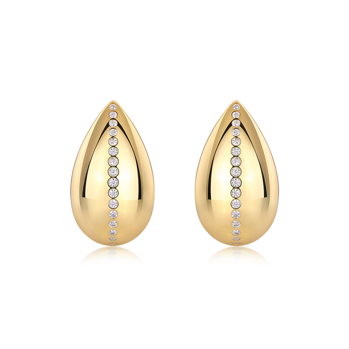 Light And Shadow Water Drop - Premium Moissanite Luxury And Fashionable Light Luxury Jewelry Silver Stud Earrings S925 Silver Electroplated Gold