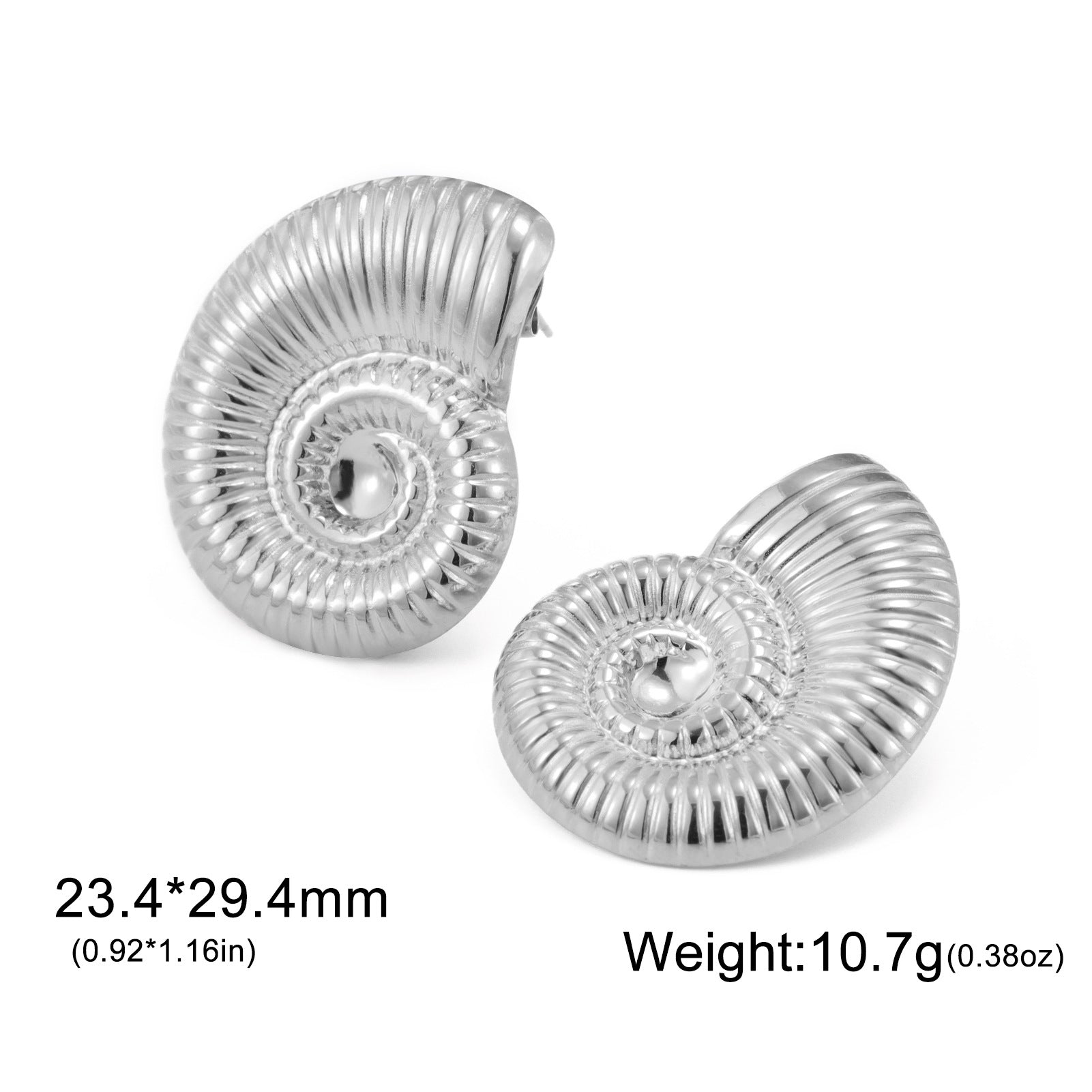 Womens Stainless Steel Minimalist Gold-Colored Earrings