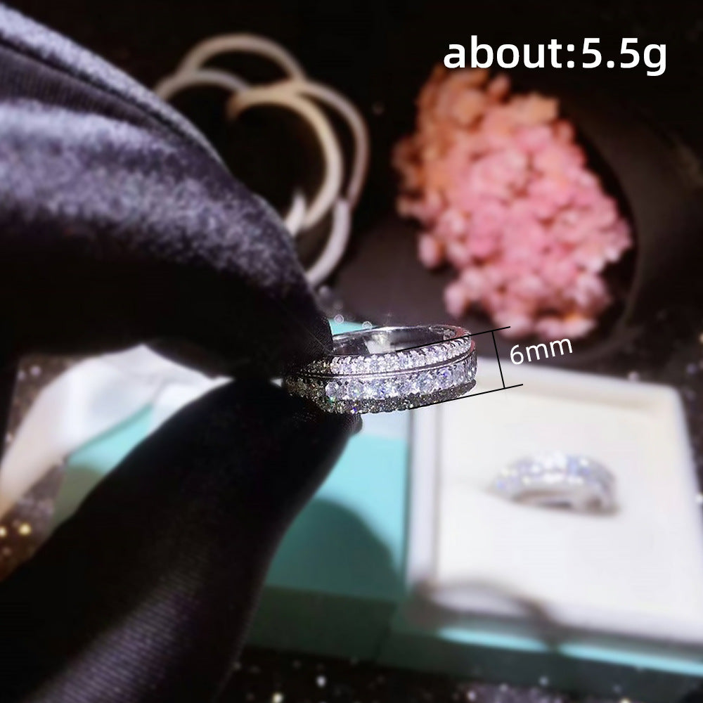 Womens Stylish And Minimalist Zircon-studded Ring