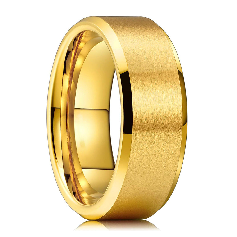 4mm Double-beveled Fashionable Matte Tungsten Steel Stainless Steel