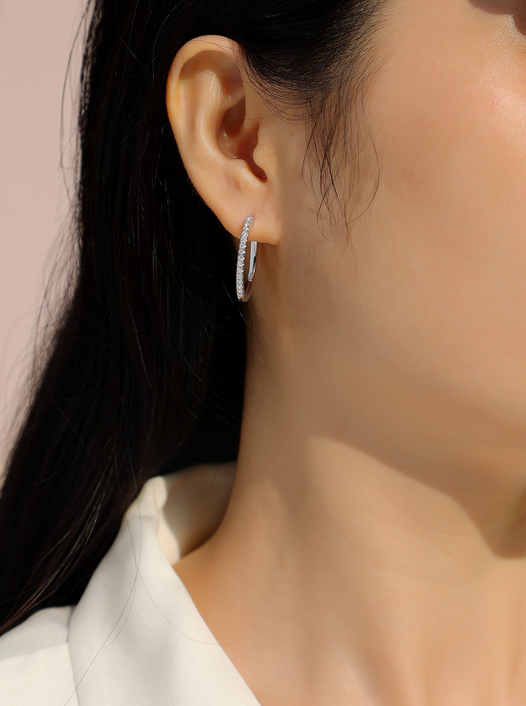 Yuedong Light - Premium Moissanite Luxury Fashion Light Luxury Jewelry Silver Stud Earrings S925 Silver Plated Platinum