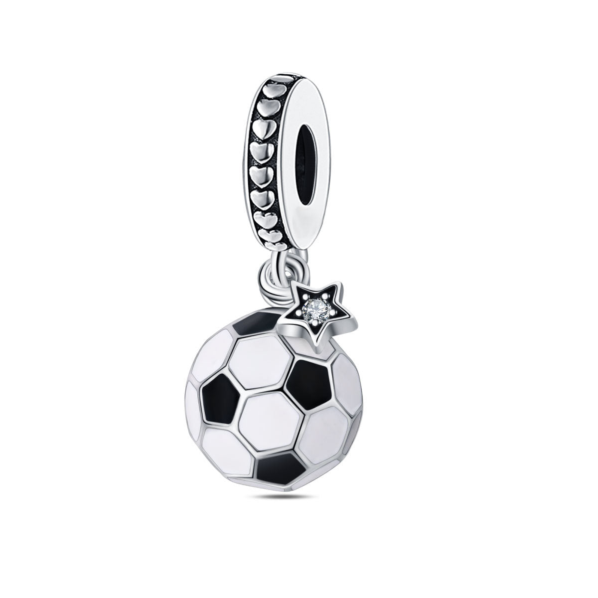 925 Silver Plated Copper Charm Beads For Sports Fitness And Soccer DIY Jewelry Accessories For Bracelets