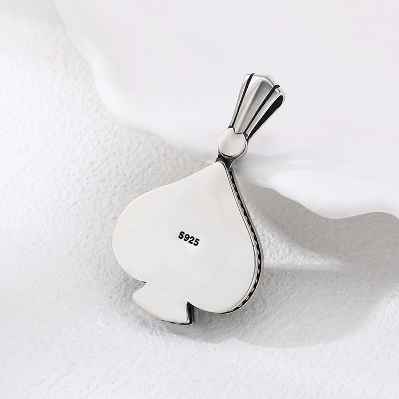 Women's 925 Sterling Silver Spade Pendant