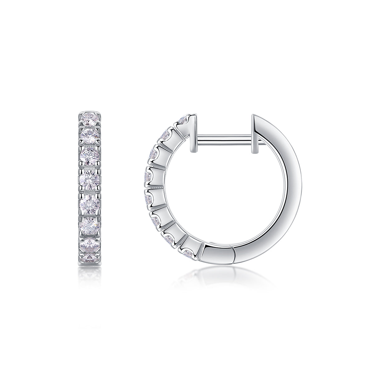 Top-quality Moissanite Luxury And Fashionable Light Luxury Jewelry Silver Stud Earrings S925 Silver Plated Platinum