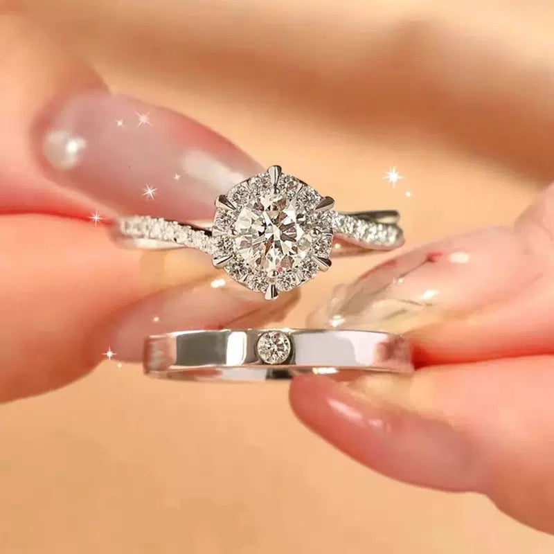 High-end Six-prong Simulated Women's Minimalist Ring