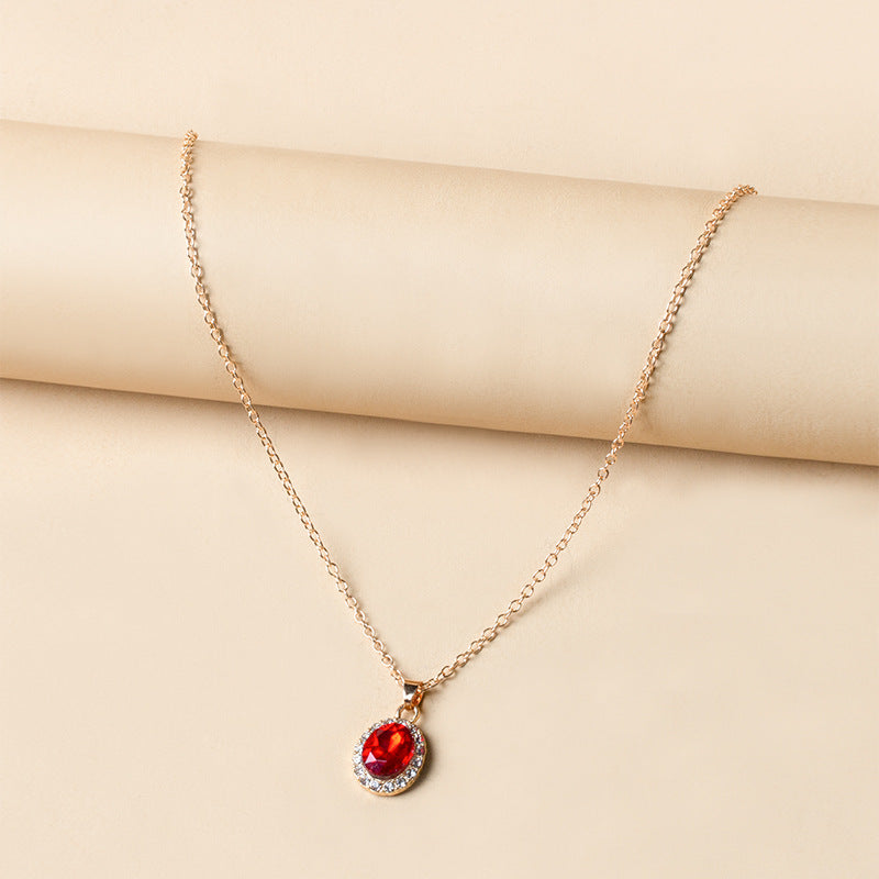 Fashionable Round Clavicle Chain Alloy Necklace For Women