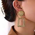 Exaggerated And Bold Matte Geometric Earrings For Trendy Individuals