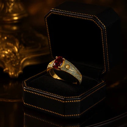 Stylish And Elegant Red Crystal Ring