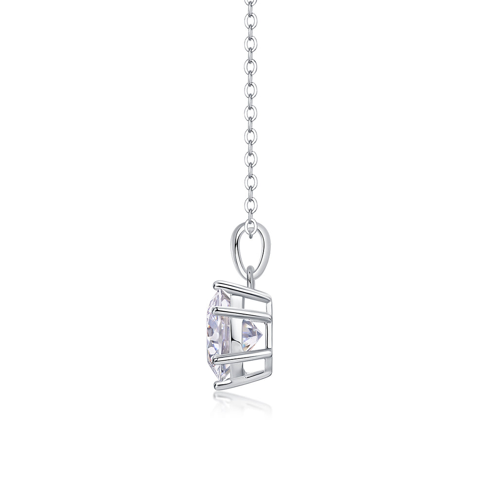 Breeze Dance - A Fashionable And Trendy Necklace Pendant Set With Top-quality Moissanite S925 In Silver And Platinum-plated. It Can Be Tested With A Diamond Pen.