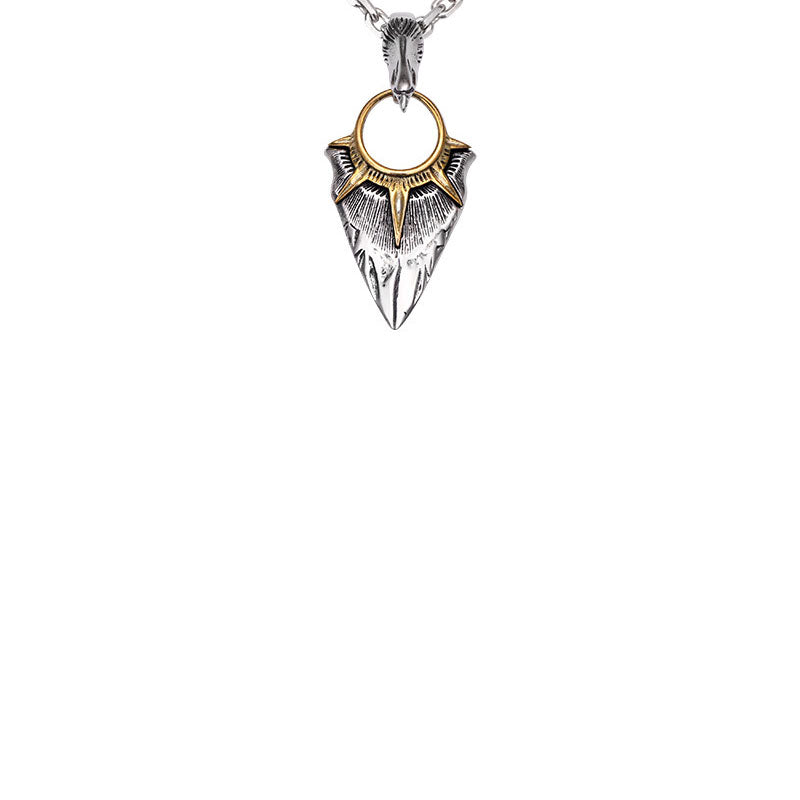 Fashion Simple Eagle Head Sun Spear Head Pendant