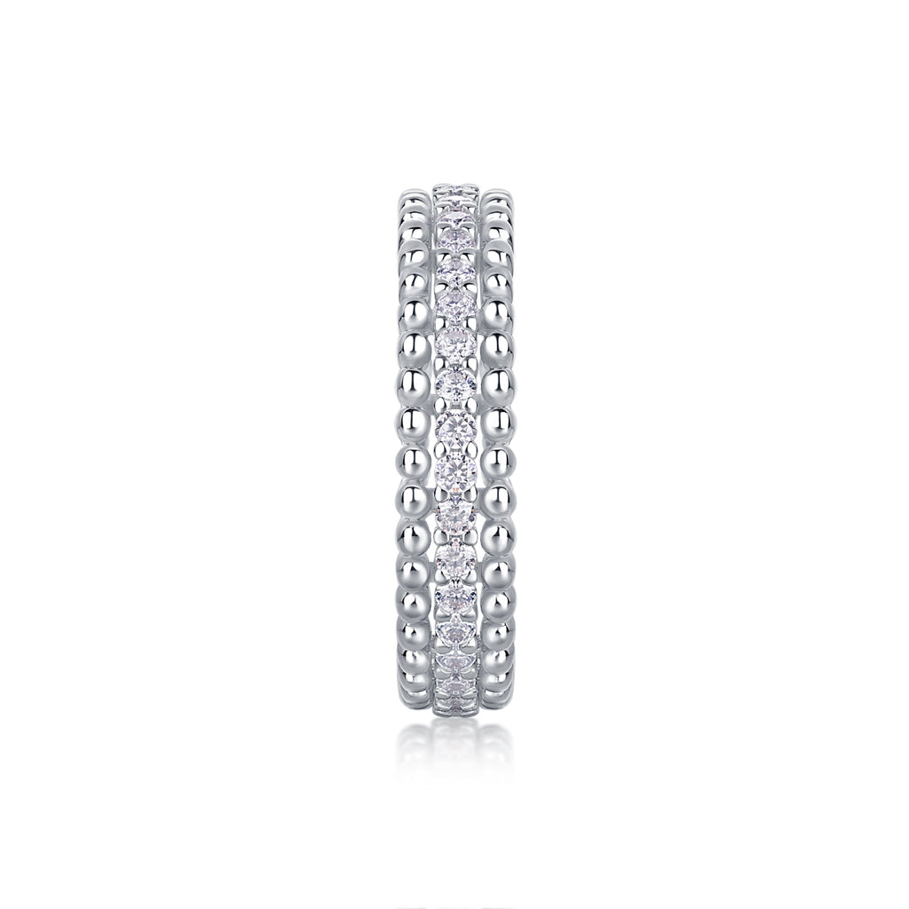 Autumn Stroll - A Wedding Ring Set With Top-quality Moissanite S925 Silver And Platinum-plated Diamond Can Be Tested With A Diamond Pen. The Ring Is In Gold And Rose Gold
