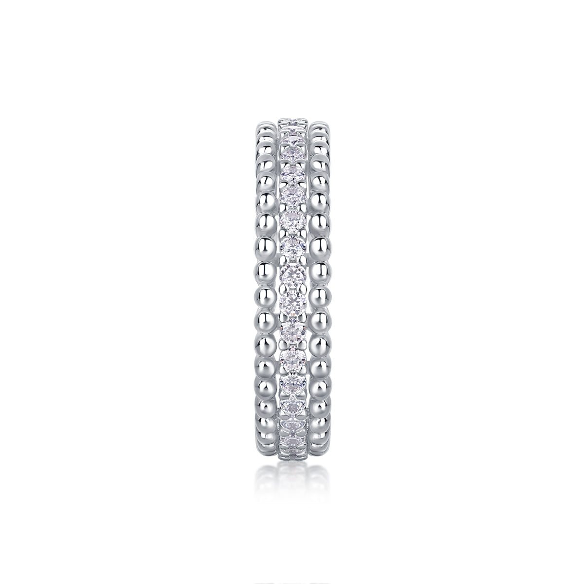 Autumn Stroll - A Wedding Ring Set With Top-quality Moissanite S925 Silver And Platinum-plated Diamond Can Be Tested With A Diamond Pen. The Ring Is In Gold And Rose Gold