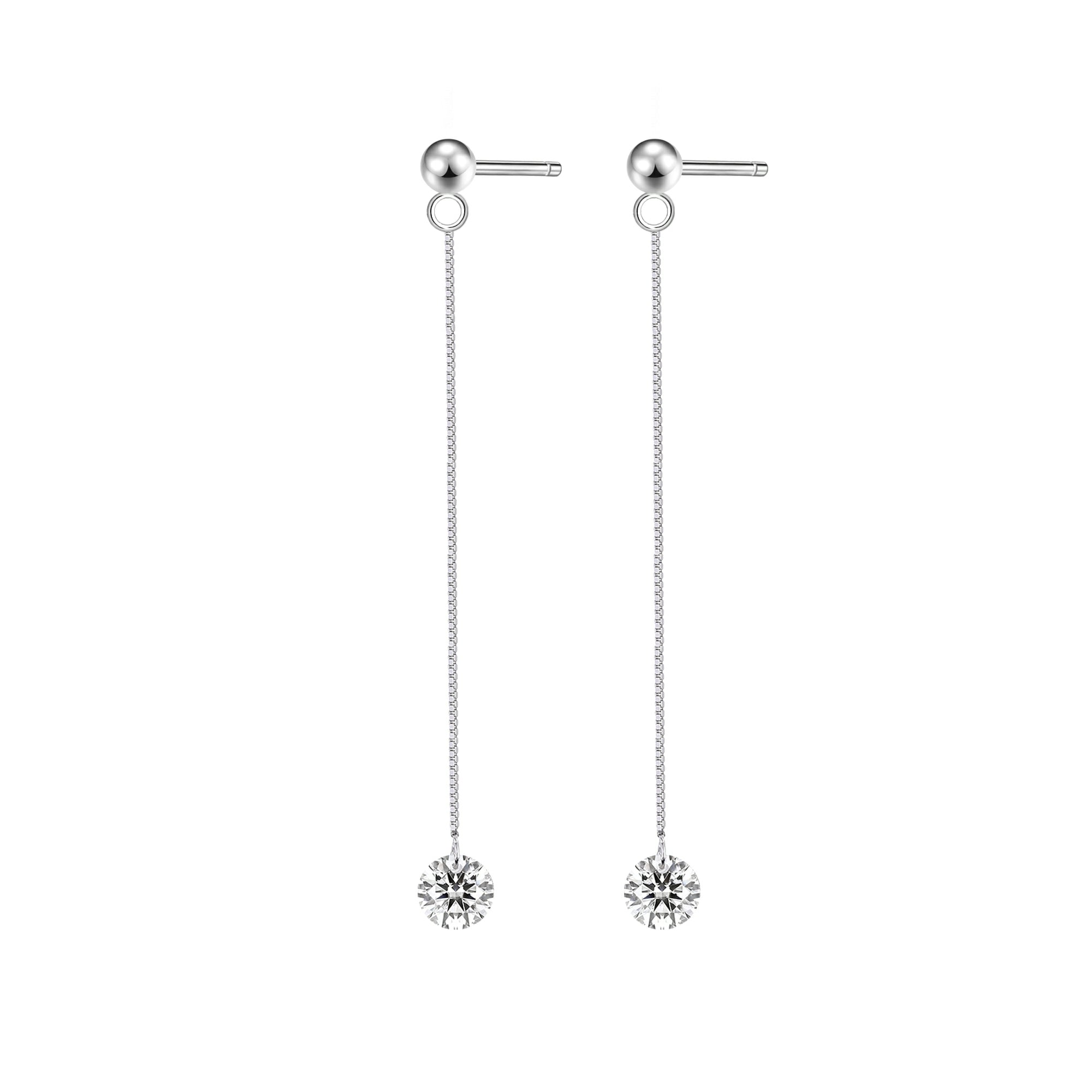 Top-quality Moissanite Luxury And Fashionable Light Luxury Jewelry Silver Stud Earrings S925 Silver Plated Platinum