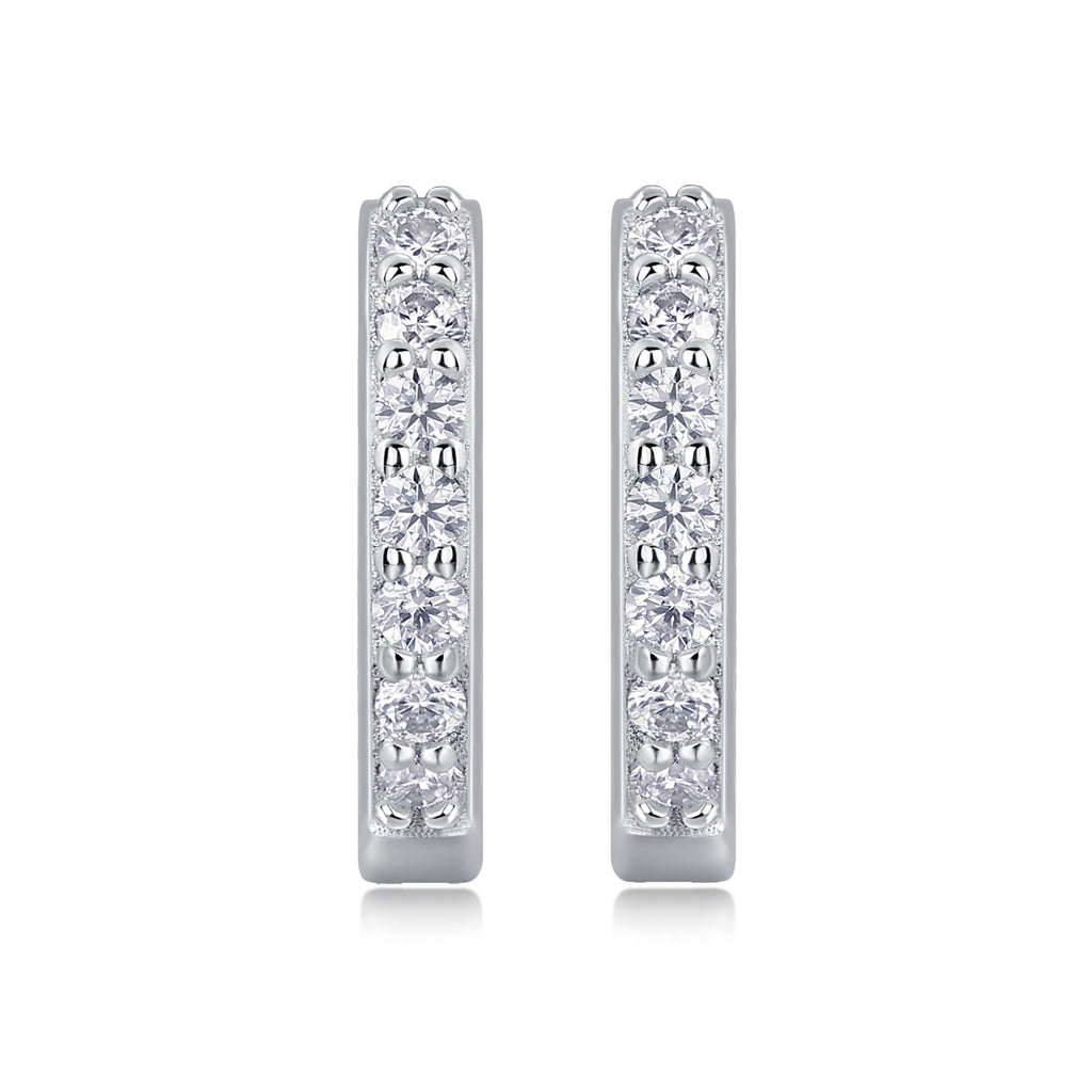Ding Ding - A Fashionable And Trendy Accessory Set With Top-quality Moissanite S925 Silver And Platinum-plated Stud Earrings. The Gold Rose Gold Color Can Be Detected By A Diamond Pen