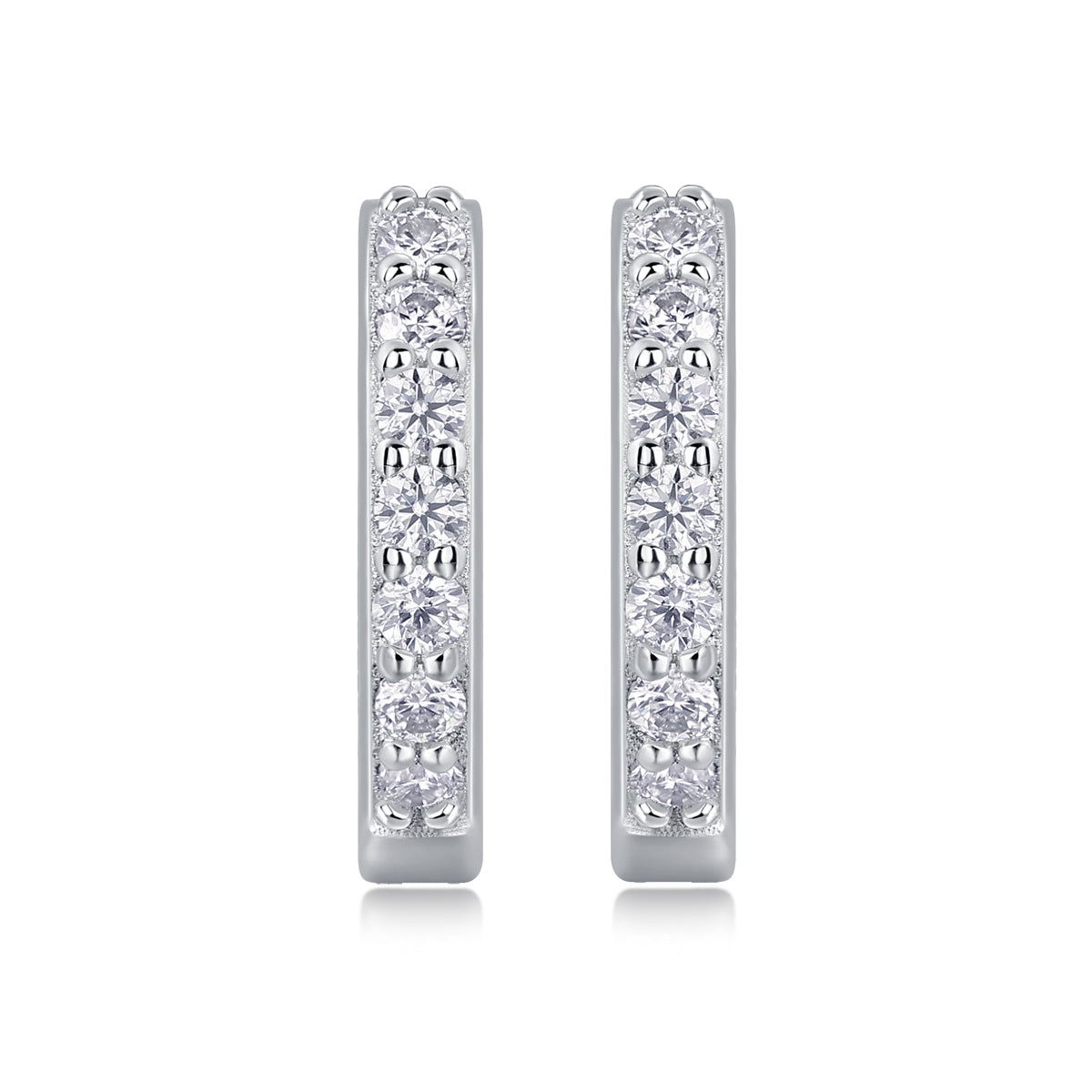 Ding Ding - A Fashionable And Trendy Accessory Set With Top-quality Moissanite S925 Silver And Platinum-plated Stud Earrings. The Gold Rose Gold Color Can Be Detected By A Diamond Pen