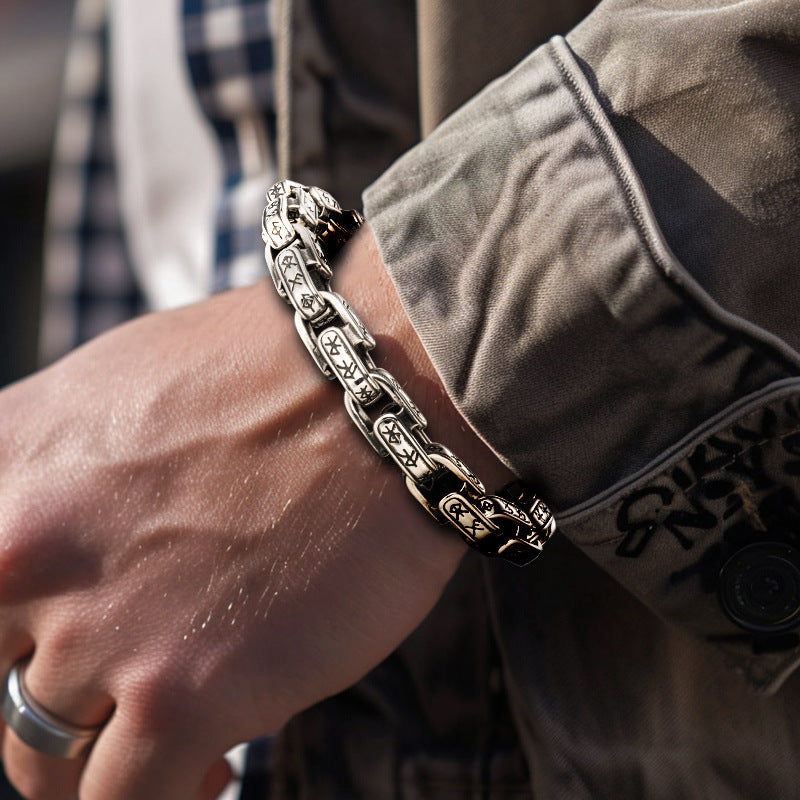 Mens Bracelet  Vintage  Edgy  Fashionable Accessory Hip-hop Style