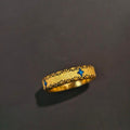 Light-luxury Versatile Sweet-cool Style Vintage Distressed Sea-wave Ring For Women