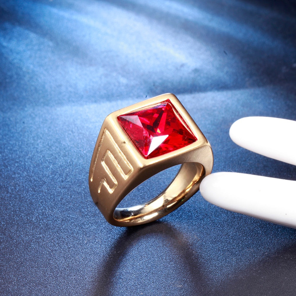 Retro Trendy Men Stainless Steel Ring