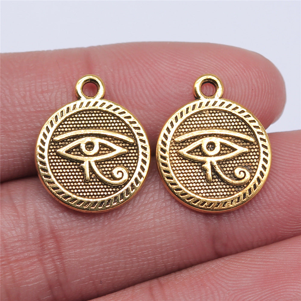 15mm DIY Alloy Accessories Material Double-sided Eye Pendant