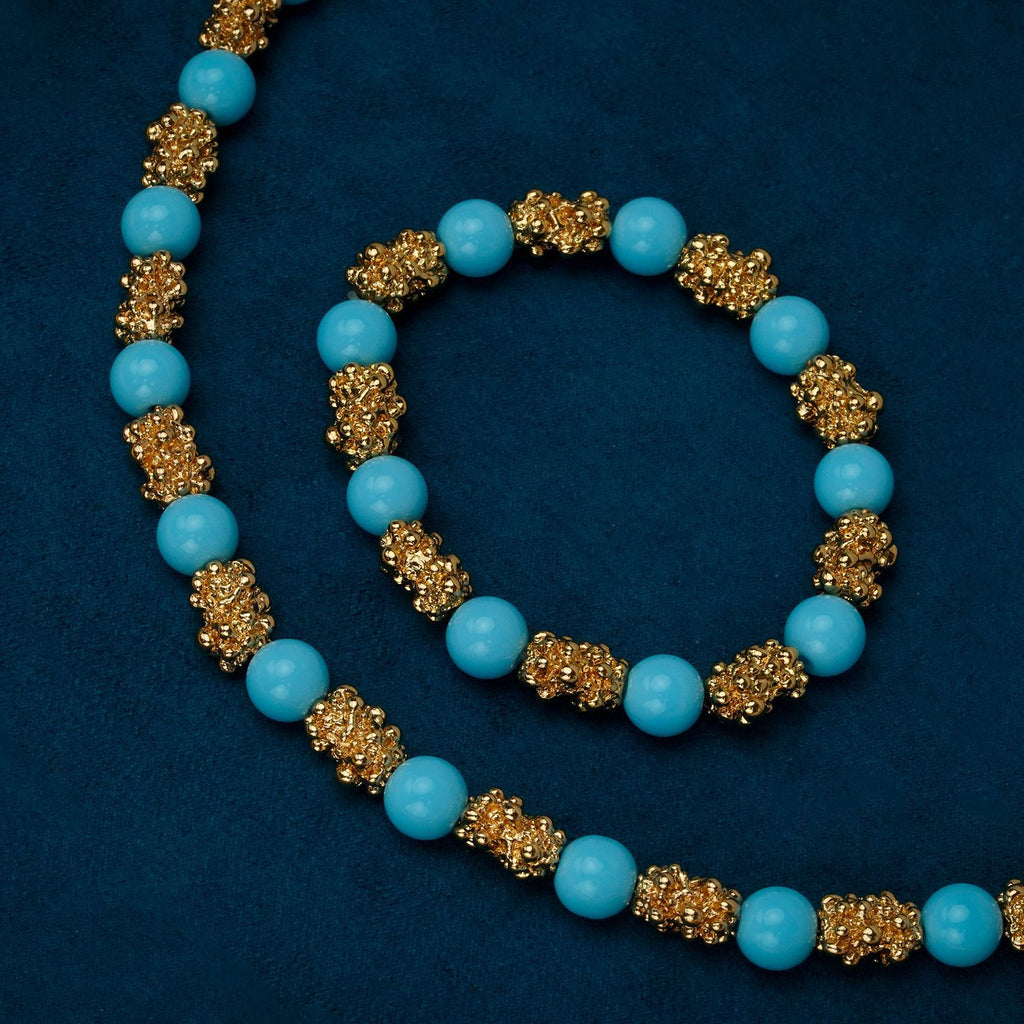 Fashionable Versatile Artsy Retro Bracelet Necklace Set