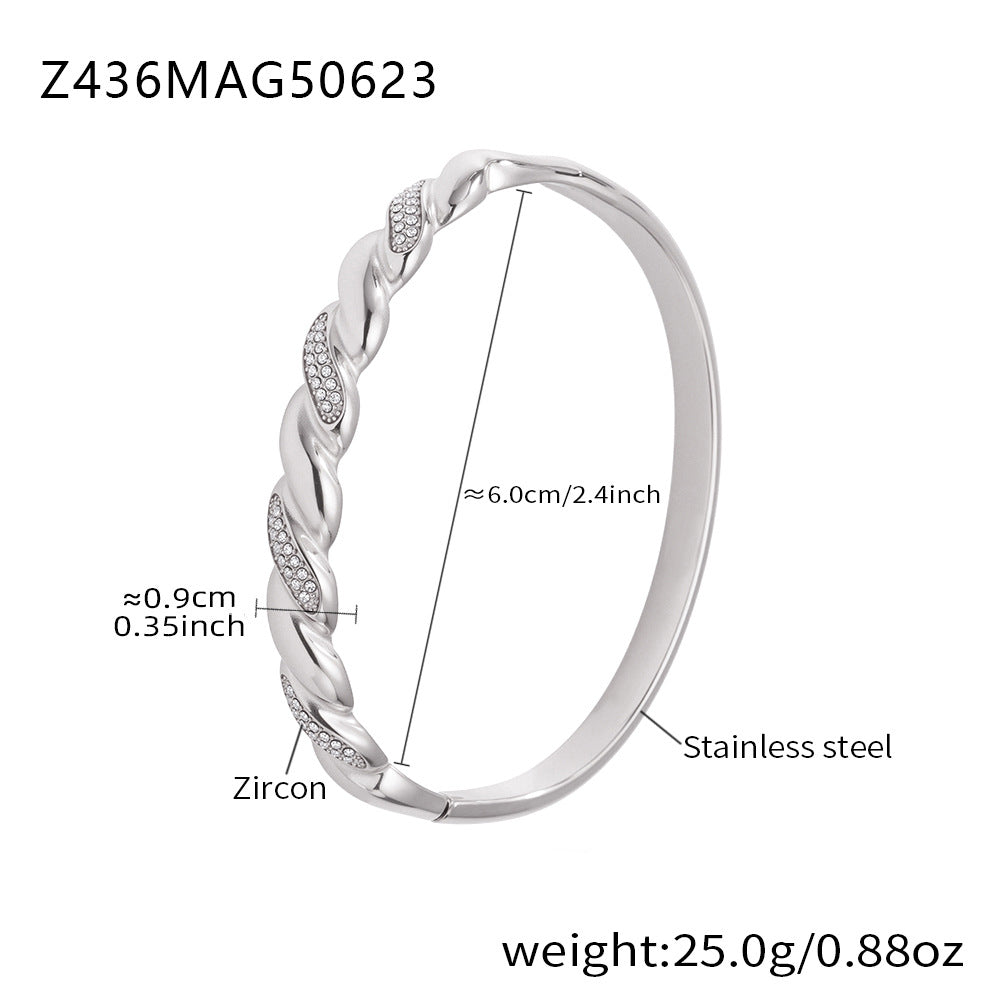 High-end Stainless Steel Zircon Bracelet