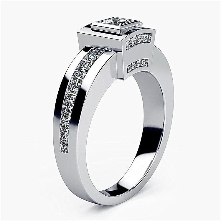 Fashion Creative Geometric Square Ring
