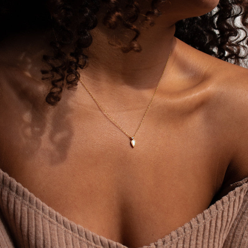 14k Gold-plated Copper Waterdrop Necklace