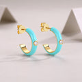 Colorful Imprint - Top-quality Moissanite Luxury Fashion Light Luxury Jewelry Silver Stud Earrings S925 Silver Electroplated Gold