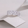 Phantom - Set With Top-quality Moissanite S925 Silver And Platinum-plated Diamond Wedding Ring. The Ring Can Be Tested With A Diamond Pen In Yellow Gold And Rose Gold