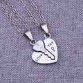 Creative Heart-Shaped Key Lock Couple Necklace