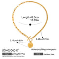Elegant Understated Design With A Classic 18K Gold Stainless Steel Necklace