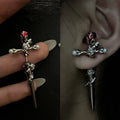 Pierced Flower Pearl Earrings In A Niche Sweet Yet Edgy Style