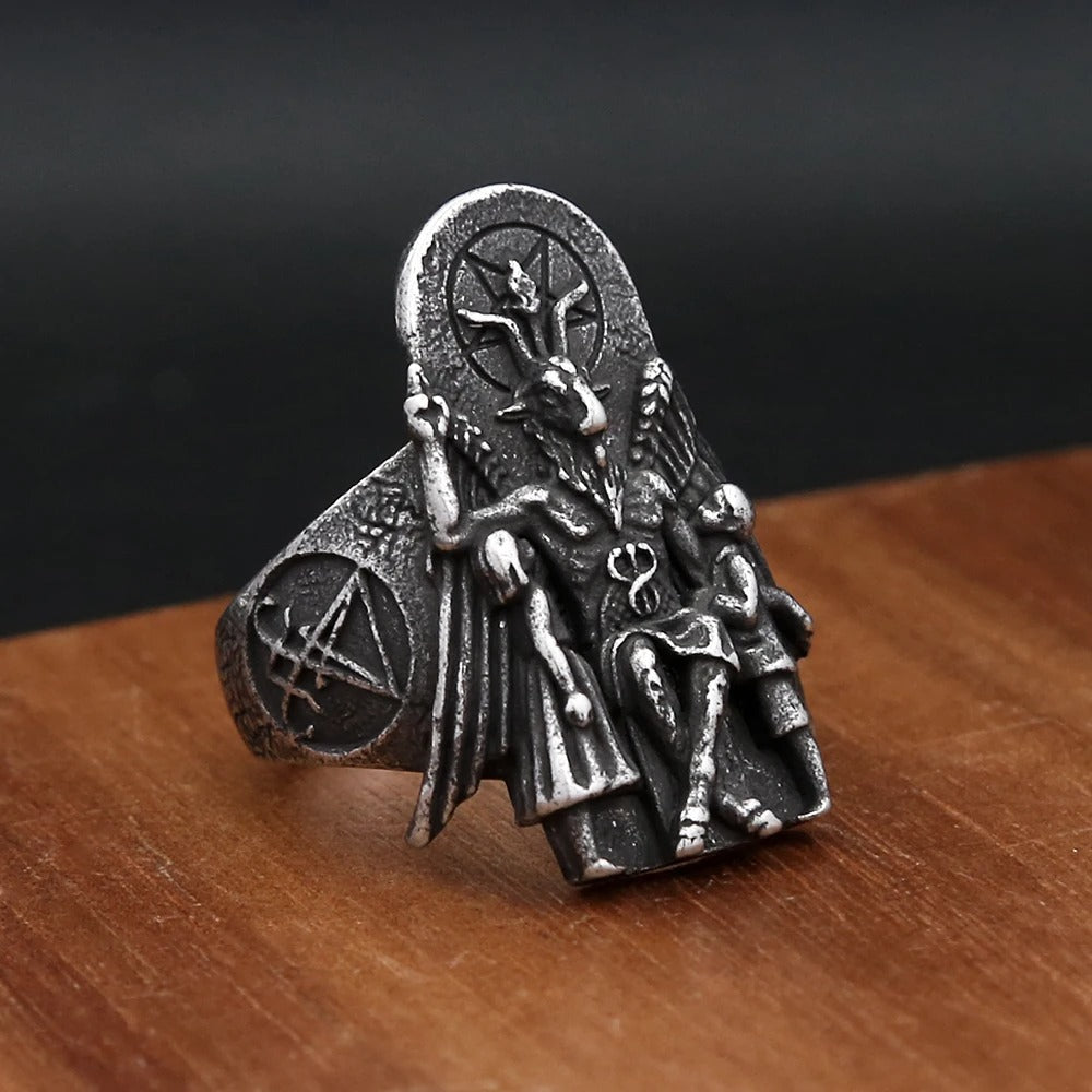 Steel Warrior Stainless Steel Ring Punk Mens Ring