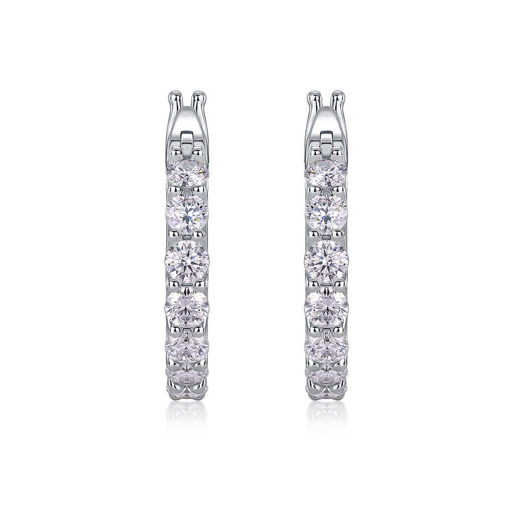 Stars - Top-quality Moissanite Luxury And Fashionable Light Luxury Jewelry Silver Stud Earrings S925 Silver Plated Platinum