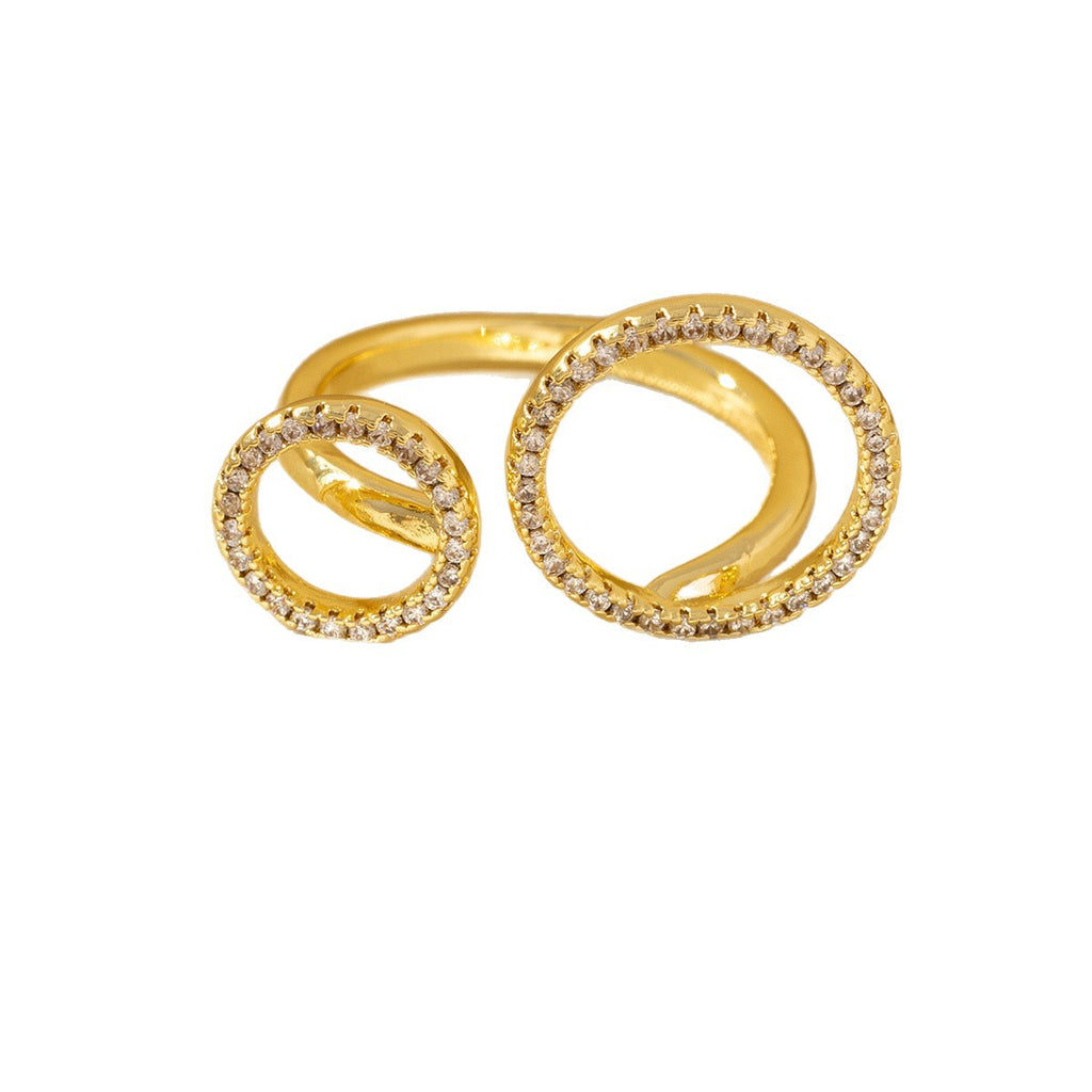 Asymmetric-opening Adjustable Horseshoe Buckle Ring
