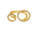 Asymmetric-opening Adjustable Horseshoe Buckle Ring