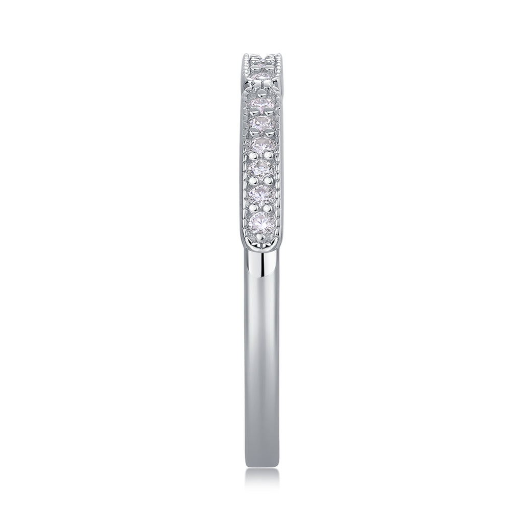 Youth - Set With Top-quality Moissanite S925 Silver And Platinum-plated Diamond Wedding Ring. The Ring Can Be Tested With A Diamond Pen In Gold And Rose Gold