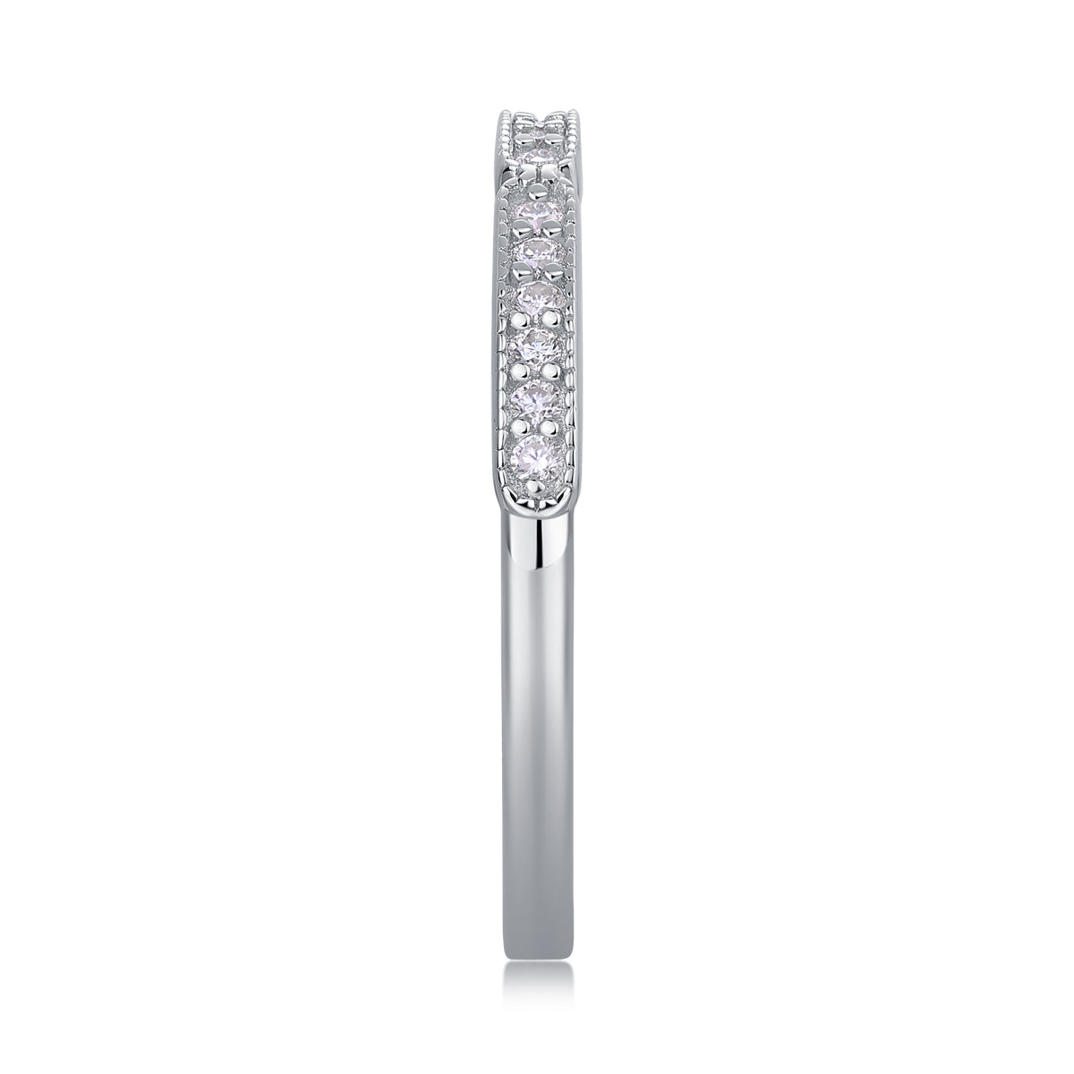 Youth - Set With Top-quality Moissanite S925 Silver And Platinum-plated Diamond Wedding Ring. The Ring Can Be Tested With A Diamond Pen In Gold And Rose Gold