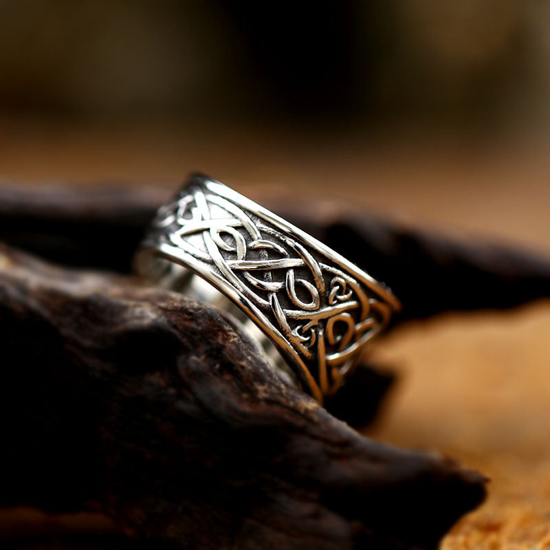 Mens Retro Stainless Steel Fox Ring