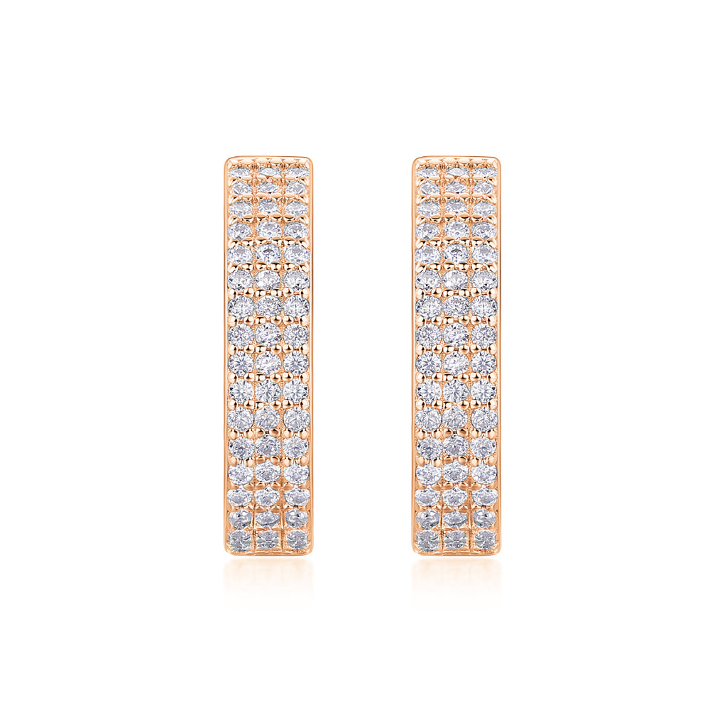 Slow Pace - Top-quality Moissanite Luxury Fashion Light Luxury Jewelry Silver Stud Earrings S925 Silver Plated Platinum