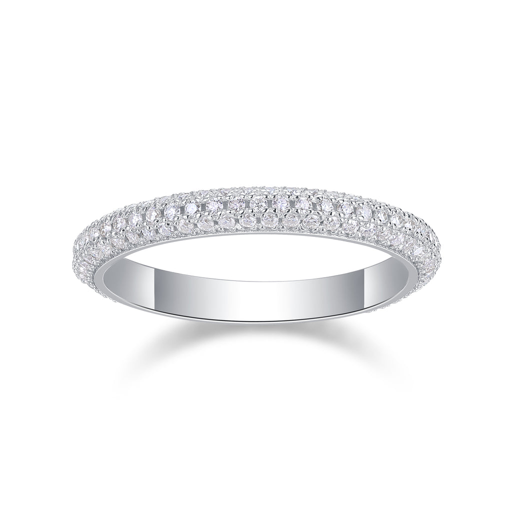 Mr. Right - A Wedding Ring Set With Top-quality Moissanite S925, Silver And Platinum-plated. The Ring Can Be Tested With A Diamond Pen In Yellow Gold And Rose Gold