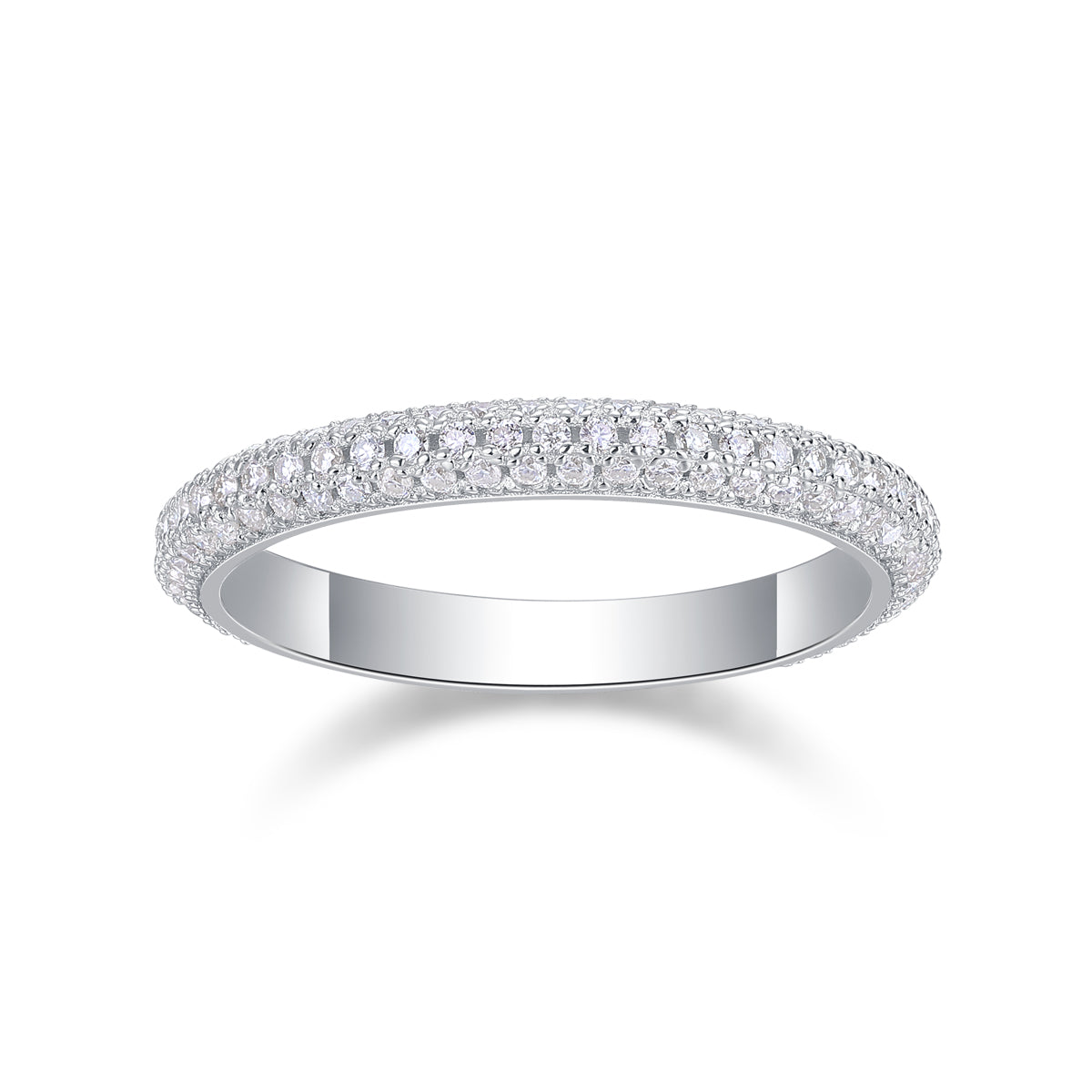 Mr. Right - A Wedding Ring Set With Top-quality Moissanite S925, Silver And Platinum-plated. The Ring Can Be Tested With A Diamond Pen In Yellow Gold And Rose Gold
