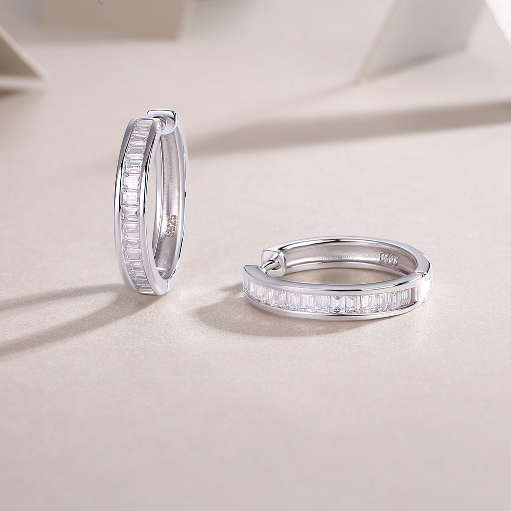 Dawn Break - Premium Moissanite Luxury Fashion Light Luxury Jewelry Silver Stud Earrings S925 Silver Plated Platinum