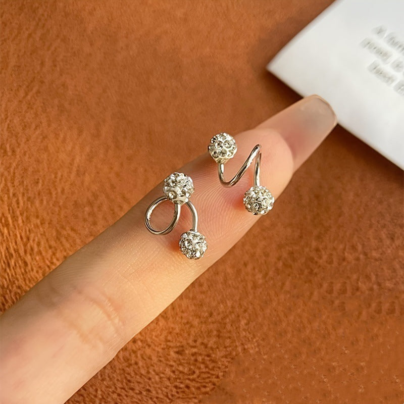Sleek, Sophisticated Double-headed Screw Stud Earrings