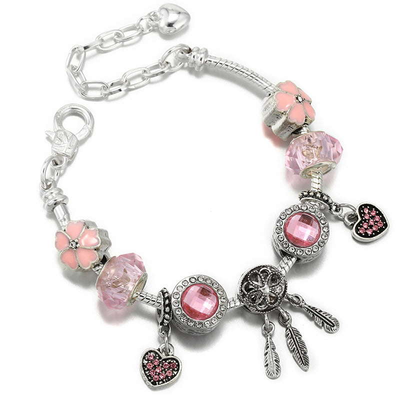 Classic Star And Moon Pendant Bracelet